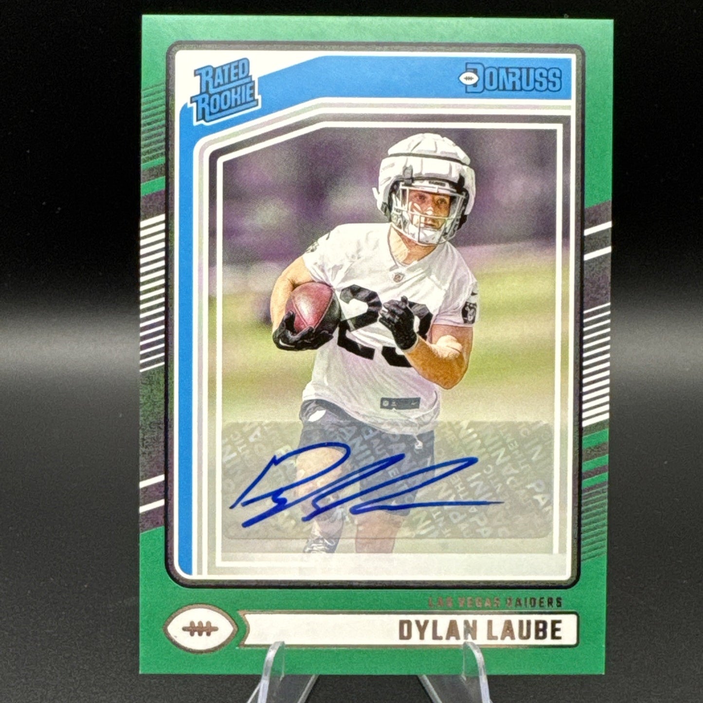 2024 Panini Donruss - Rated Rookie Green Autographs #372 Dylan Laube (AU, RC)