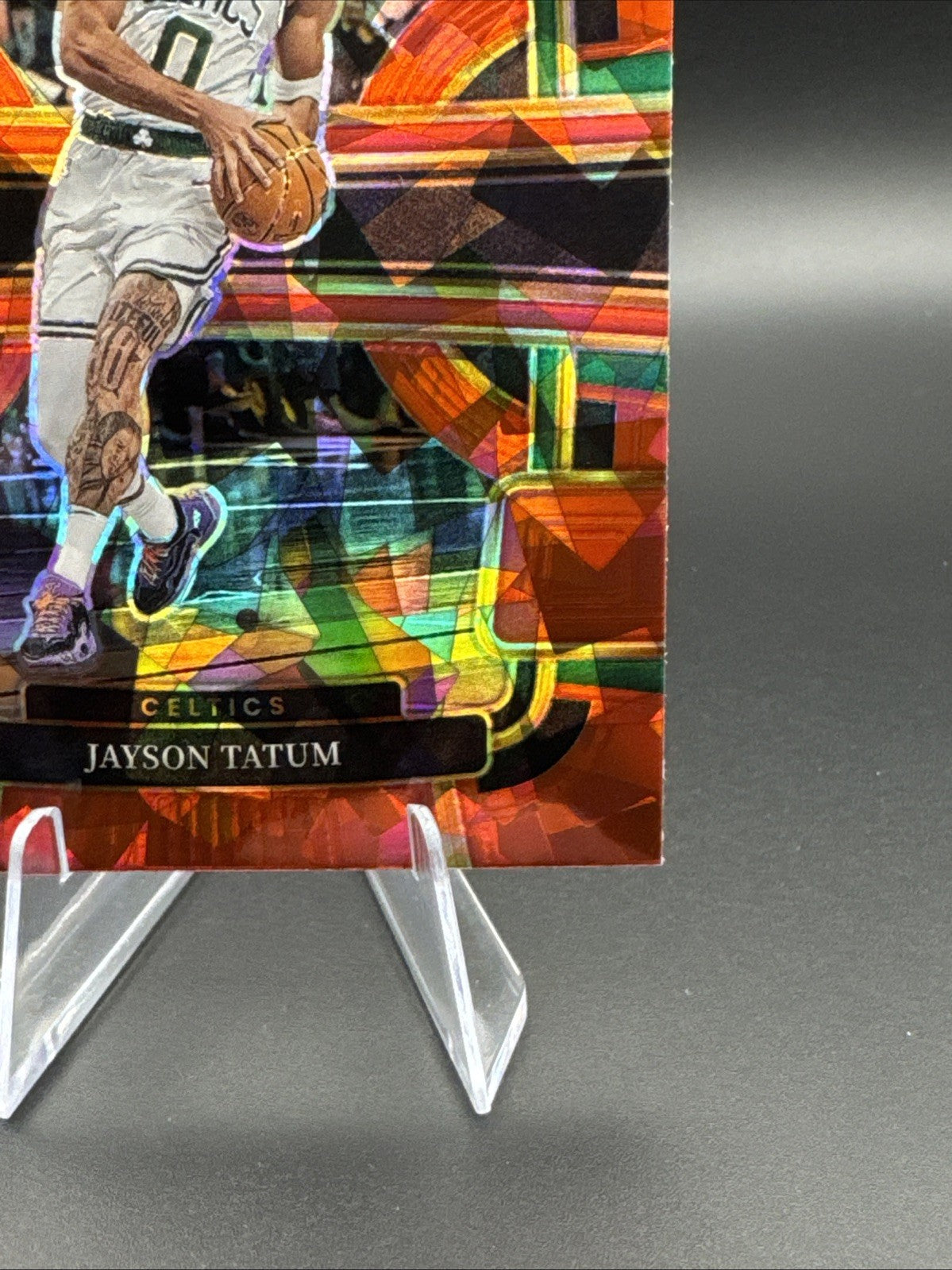 2023-24 Panini Select - Concourse Jayson Tatum #45 Red Cracked Ice Prizm