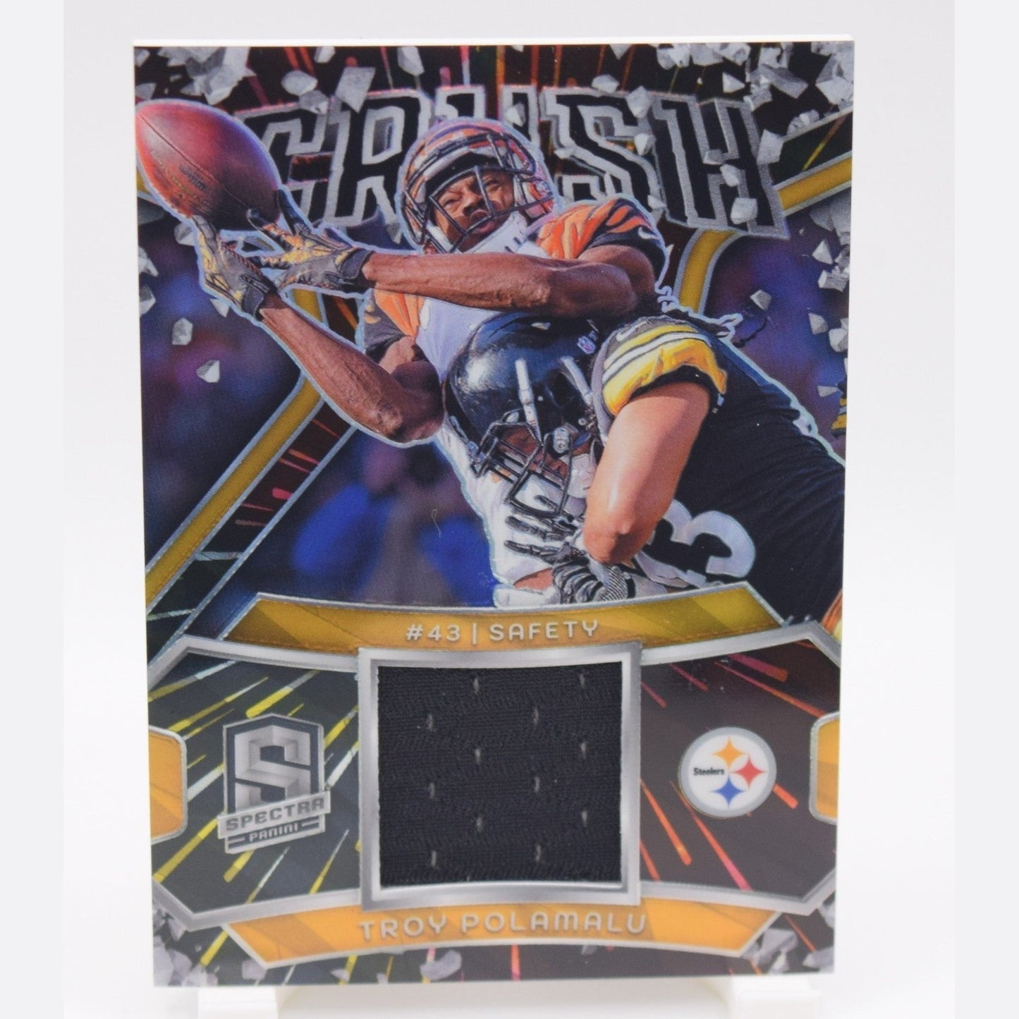 2024 Panini Spectra - Crush Troy Polamalu #CRU-TPU Hyper Prizm /75 (MEM)