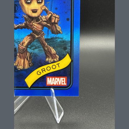 Groot 2025 Topps Chrome Marvel /299 Blue Refractor #35