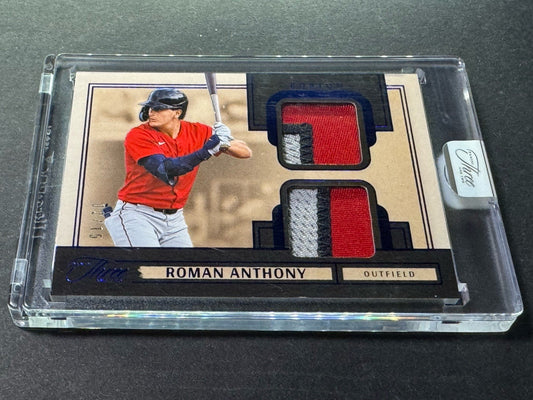 2025 Panini Three and Two ROMAN ANTHONY Prospect Dual Jerseys Patch Blue 2/15
