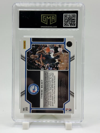 2021-22 Panini Obsidian TYRESE MAXEY Green Flood Pitch Black #20 76ers GMA 10