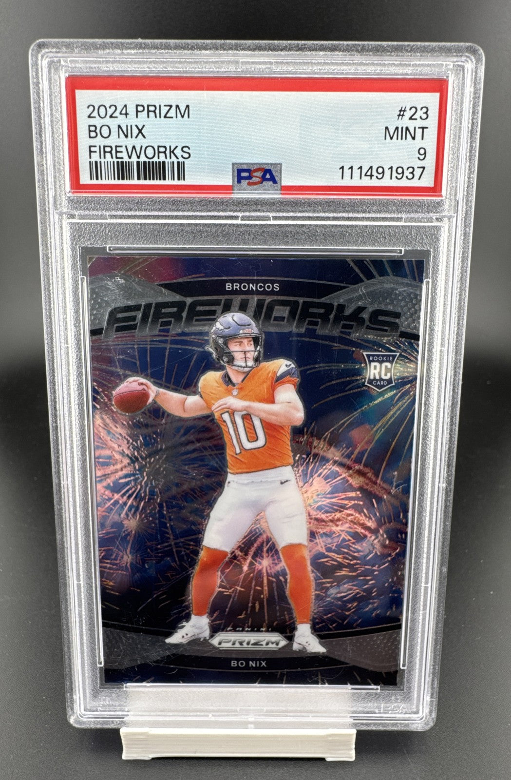 2024 Panini Prizm - Fireworks Bo Nix #23 (RC)