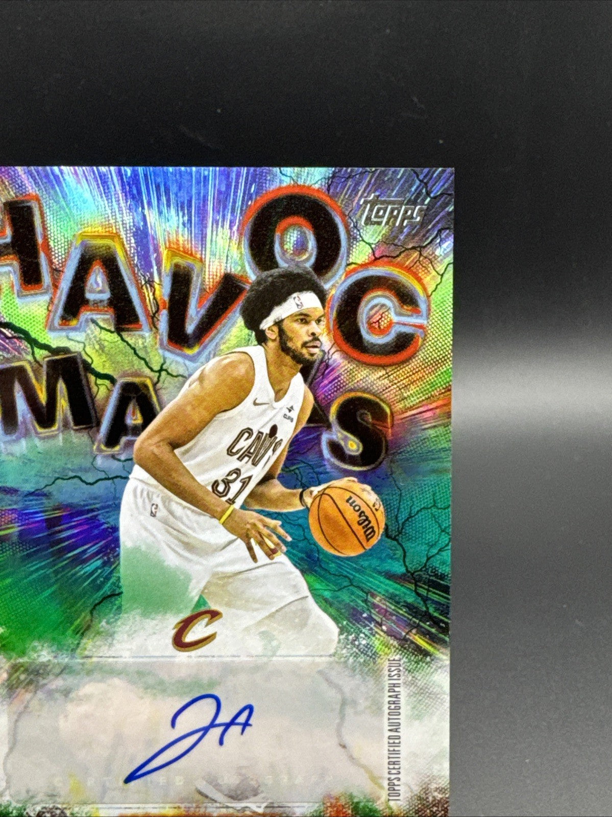 2025-26 Topps Jarrett Allen Auto Havoc Marks Cavaliers #HM-JA 21/99