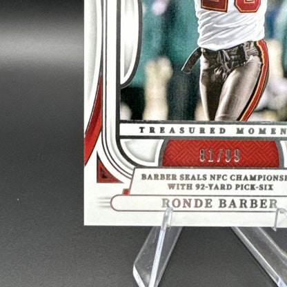 2024 Ronde Barber National Treasures Treasured Moments Holo Silver #TM-RB 81/99