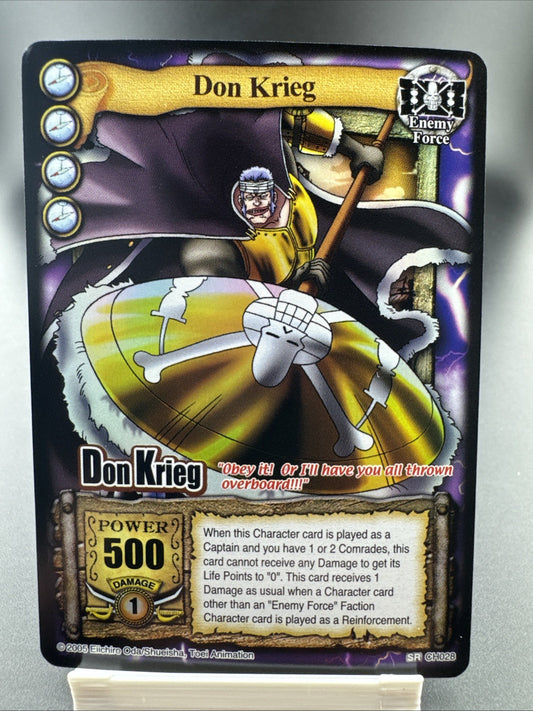 One Piece FOIL Promo! Don Krieg Character Card Enemy Force SR CH028 Bandai 2005