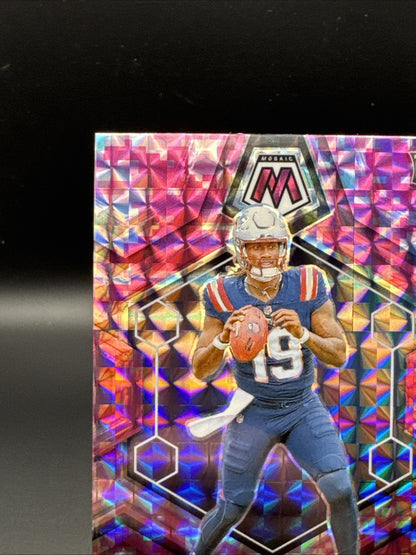 2024 Panini Mosaic - Joe Milton III RC Camo Pink Mosaic Prizm #397 Patriots