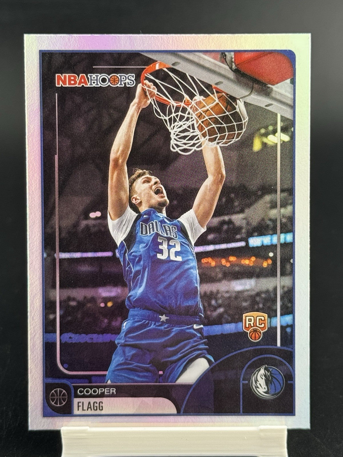 2025-26 Topps NBA Hoops Basketball #35 Cooper Flagg Base Rookie RC Rainbow Foil