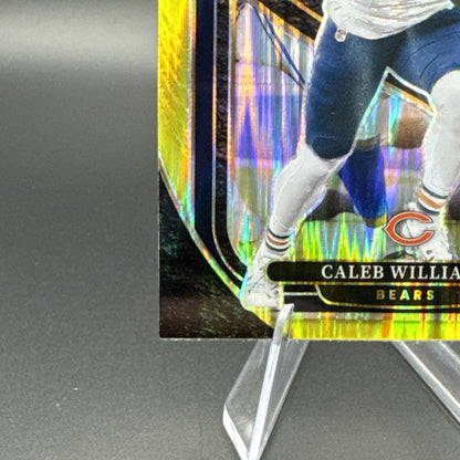 2024 Panini Select Premier Level Caleb Williams #114 Red & Yellow Shock Prizm RC