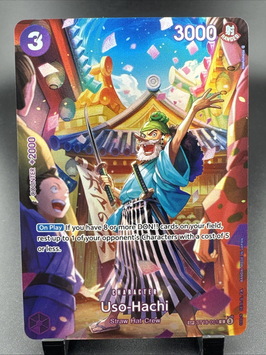 USO-HACHI One Piece ST18-001 SP ENGLISH RARE Royal Blood OP Foil Alt Art 🔥