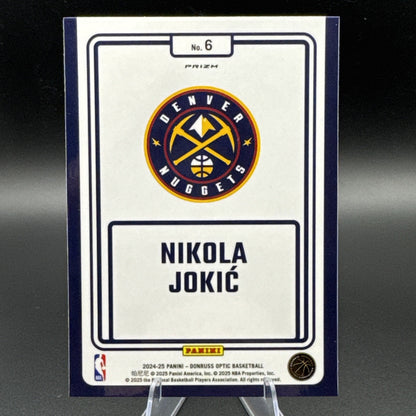 Nikola Jokic Purple Prizm Winner Stays 2024-25 Panini Donruss Optic #6
