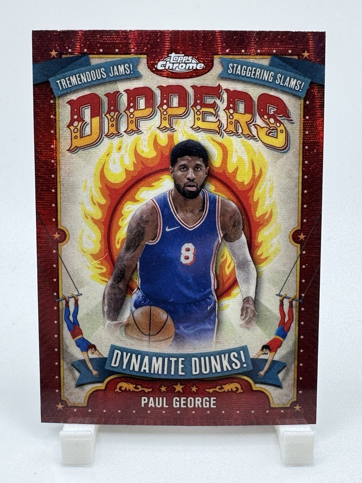 2024-25 Topps Chrome #D-9 Paul George Dippers Case Hit SSP 76ers