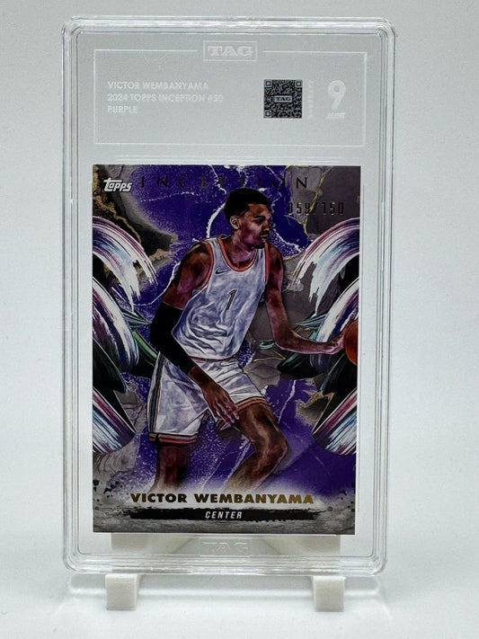 2024-25 Topps Inception  Victor Wembanyama #50 Purple /150 TAG 9