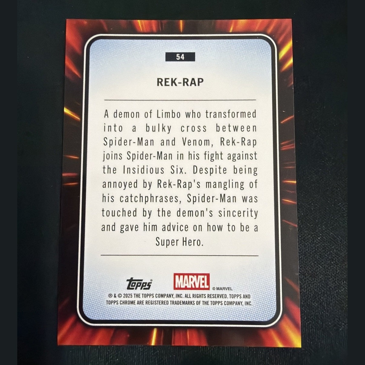 2025 Topps Chrome Marvel - Rek-Rap Gold Wave Refractor/50 #54