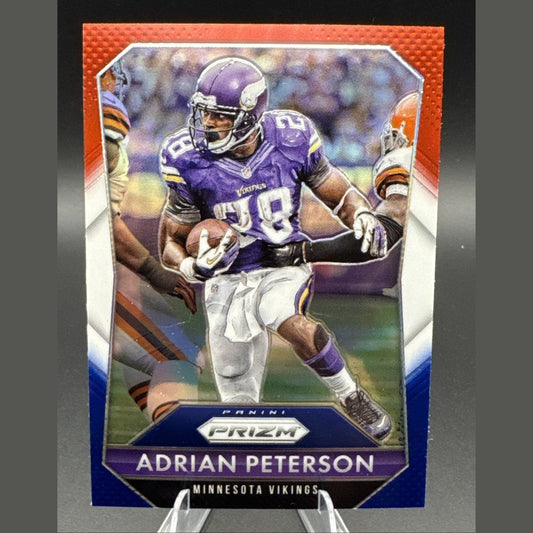 2015 Panini Prizm - Adrian Peterson #28 Red White & Blue Prizm