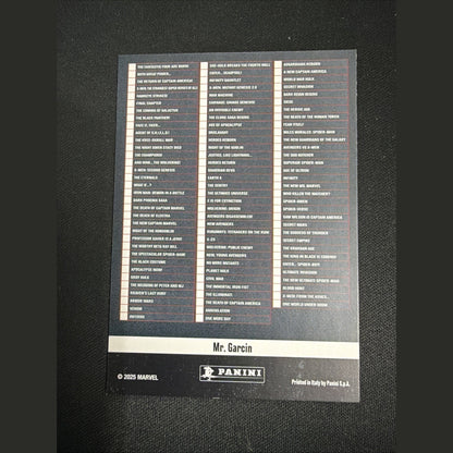 2025 Panini Marvel Anthology - Checklist Card