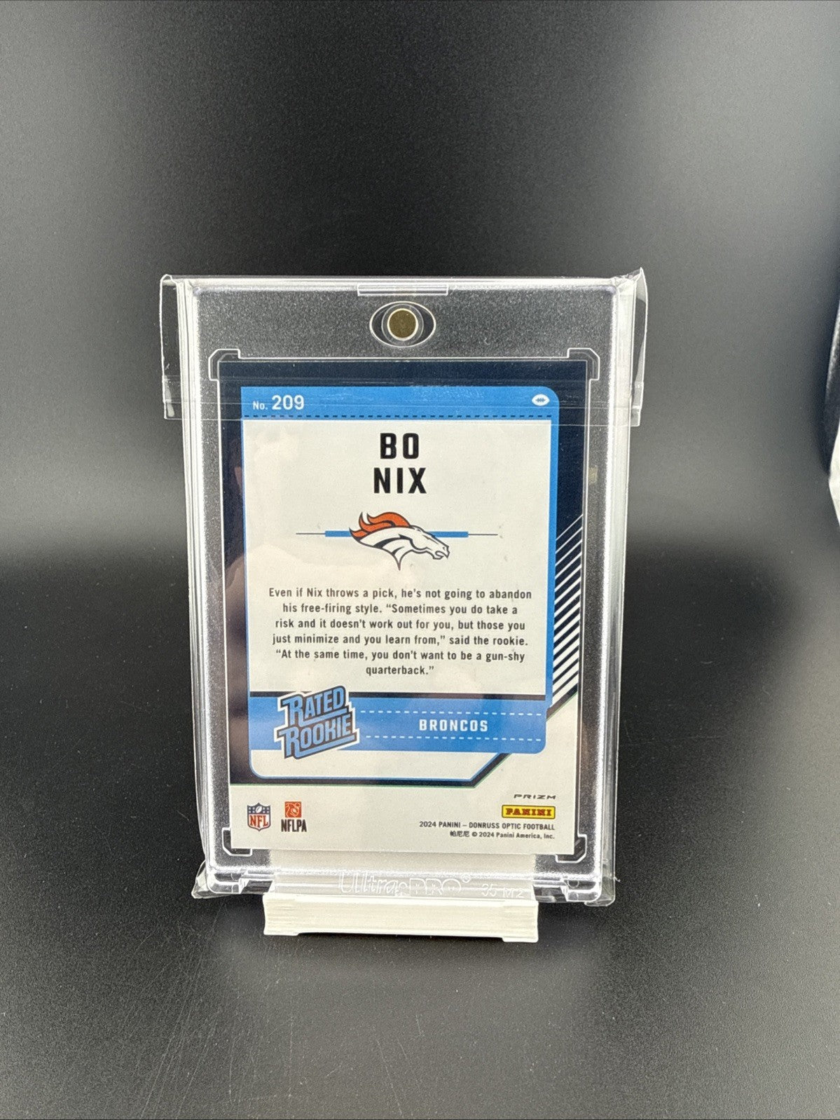 2024 Panini Donruss Optic - Rated Rookie Bo Nix #369 Holo Prizm (RC)