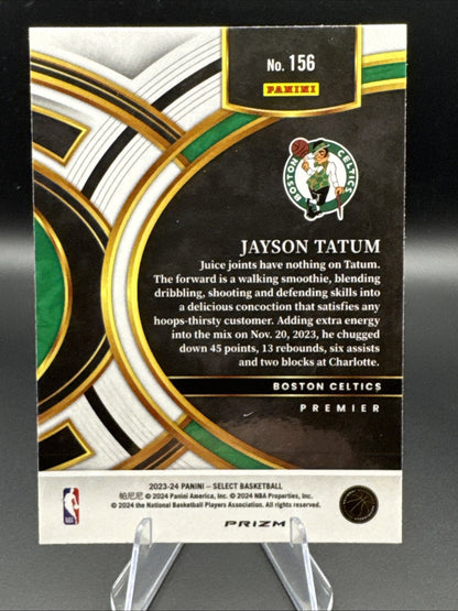 2023 Panini Select Jayson Tatum Green/White/Pink Prizm #156