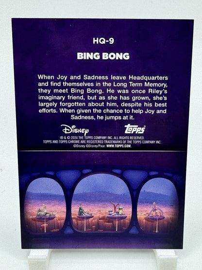 Bing Bong Refractor 2024 Topps Chrome Disney Inside Out Headquarters #HQ-9 P