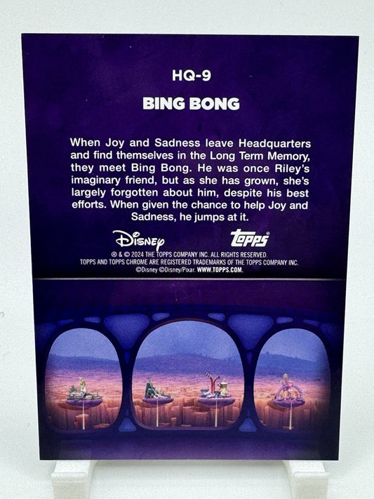 Bing Bong Refractor 2024 Topps Chrome Disney Inside Out Headquarters #HQ-9 P