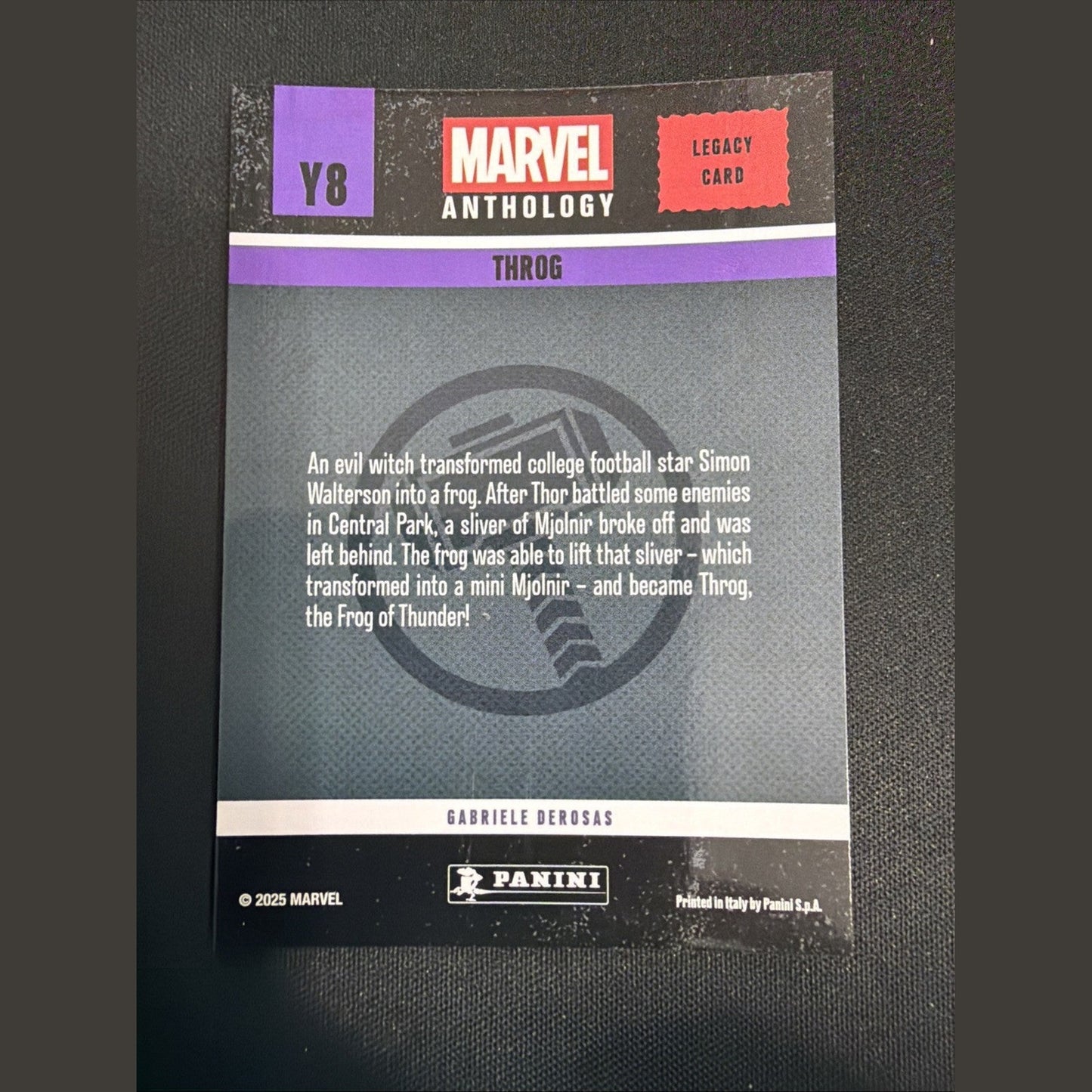 THROG Legacy Chrome Card 2025 Panini Marvel Anthology Y8 | Throng