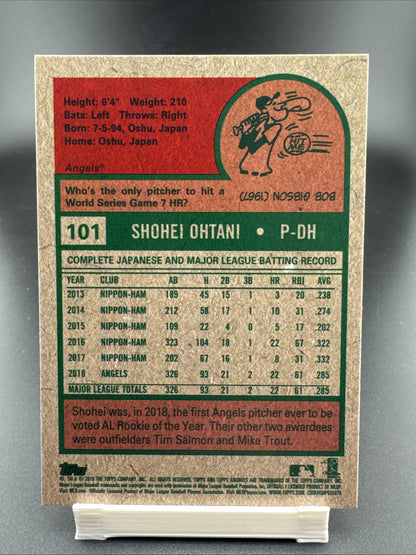2019 Topps Archives - 1975 Design Image Variation Shohei Ohtani #101 Pitching