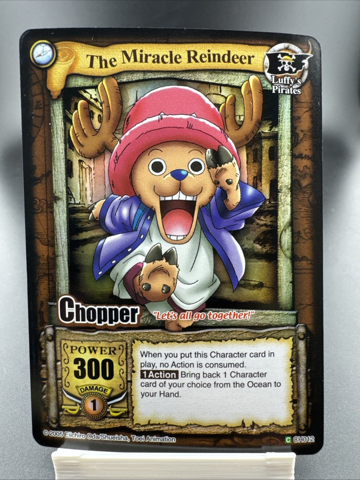 One Piece CCG Card TCG Game Chopper Miracle Reindeer The Quest Begins 2005 Holo