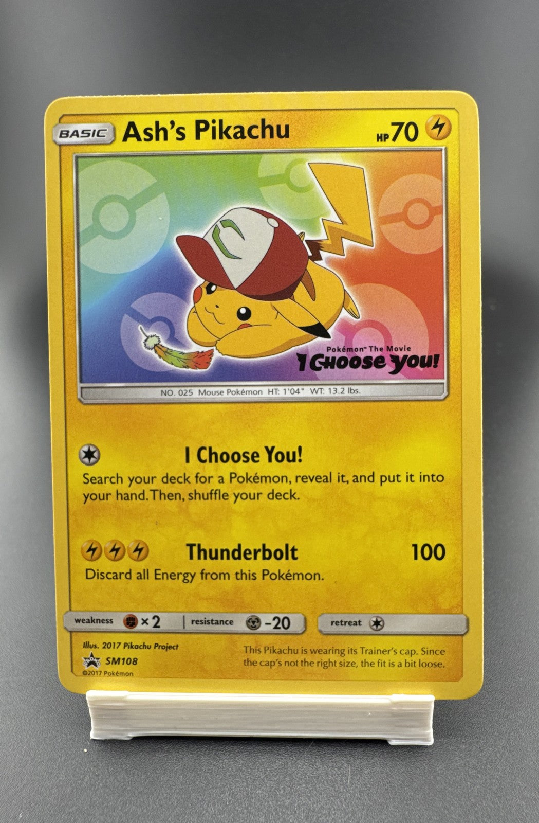 Pokemon Ash's Pikachu SM108 HP70