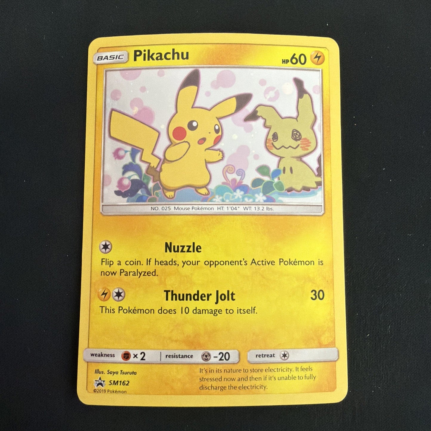 2019 Pokemon SM Black Star Promos Pikachu #SM162