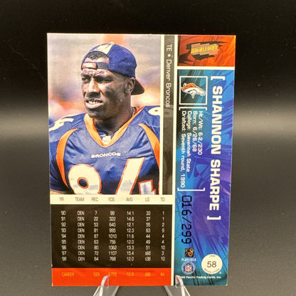 Shannon Sharpe 1999 Pacific Revolution #58 Broncos 16/299