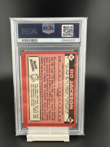Topps 1986 Traded #50T Bo Jackson RC Base Set Kansas City Royals PSA 8