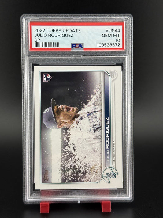 2022 Topps Update Julio Rodriguez SP PSA 10 Rookie Image Variation RC #US-44