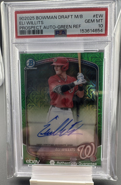 2025 Bowman Draft - Mega Box Chrome Prospect Autographs Eli Willits #BMA-EW