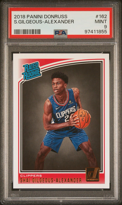 2018-19 Panini Donruss - Rated Rookies Shai Gilgeous-Alexander #162 (RC) PSA 9