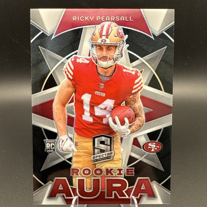 Ricky Pearsall 2024 Panini Spectra Rookie Aura Prizm 21/125 SF 49ers #RA-RPL