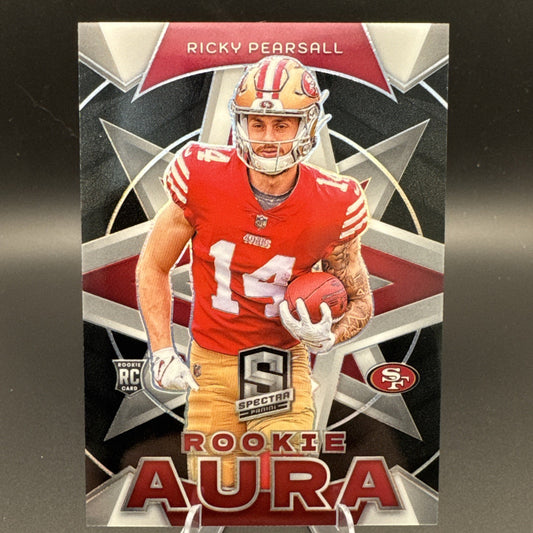 Ricky Pearsall 2024 Panini Spectra Rookie Aura Prizm 21/125 SF 49ers #RA-RPL
