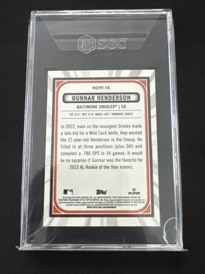 2023 Bowman - Rookie of the Year Favorites Gunnar Henderson #ROYF-15 (RC)