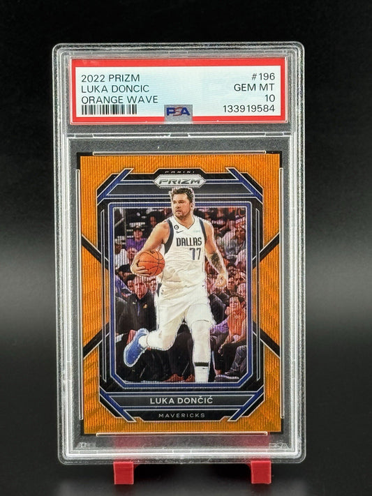 2022-23 Panini Prizm LUKA DONCIC Orange Wave  48/60 PSA 10 GEM MT