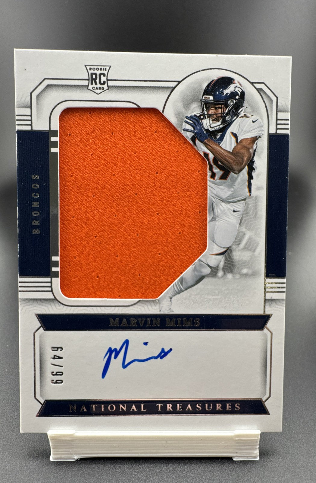 2023 Panini National Treasures Rookie Material Signatures RPA Marvin Mims #21