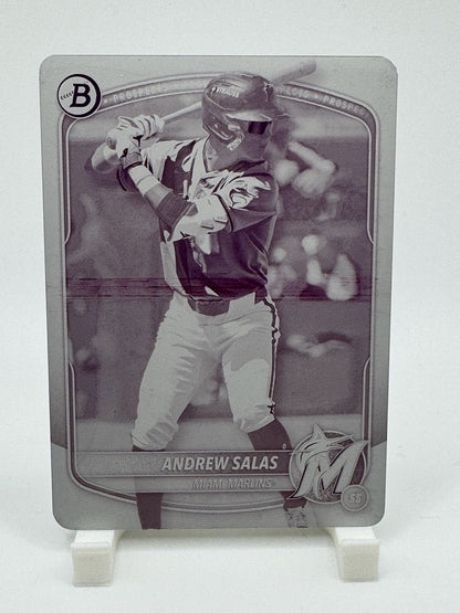 ANDREW SALAS 2025 1st Bowman Chrome Draft Magenta Printing Plate #BD 34 1 /1