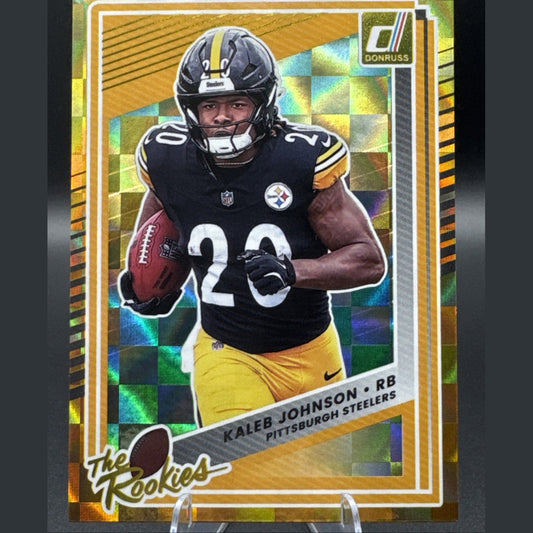 2025 Donruss The Rookies Kaleb Johnson #20 Pittsburgh Steelers