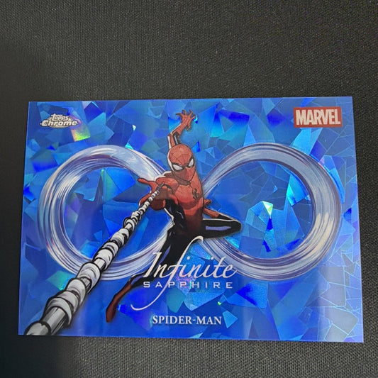 2025 Topps Chrome Marvel Infinite Sapphire Spider-Man SSP