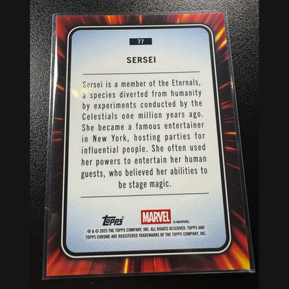 2025 Topps Marvel Comics Chrome Sapphire #77 Sersei PURPLE SAPPHIRE /15