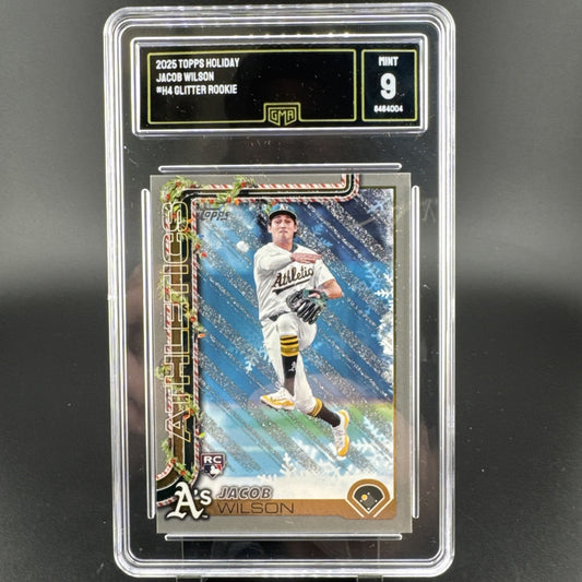 2025 Topps Holiday - Jacob Wilson #H4 Glitter Rookie GMA 9