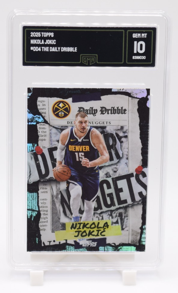 2025-26 Topps Basketball Nikola Jokic Daily Dribble Refractor Insert #DD4 GMA 10