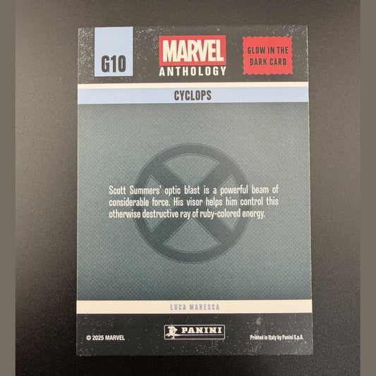 2025 Panini Marvel Anthology Treasure Box  Glow In The Dark Insert # G10 Cyclops