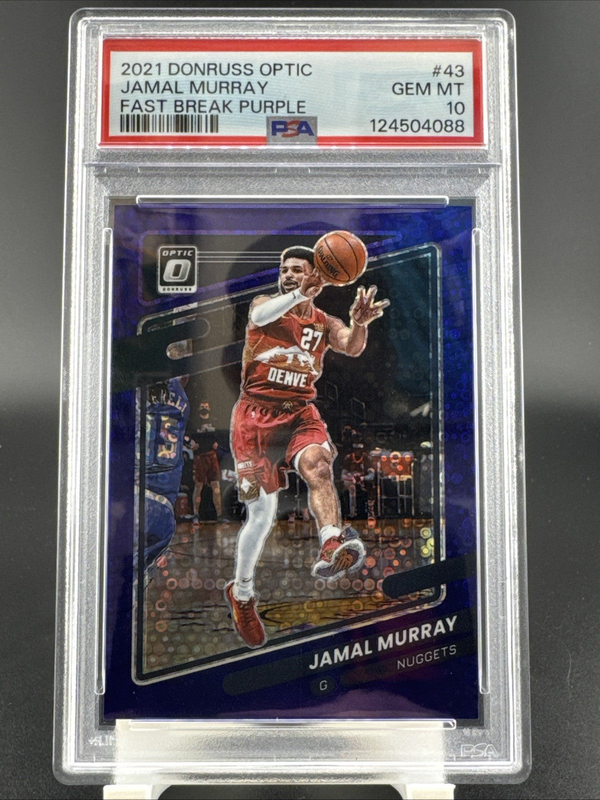 2021 Donruss Optic Jamal Murray Fast Break 84/95 PSA 10