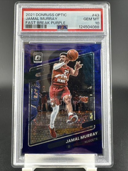 2021 Donruss Optic Jamal Murray Fast Break 84/95 PSA 10