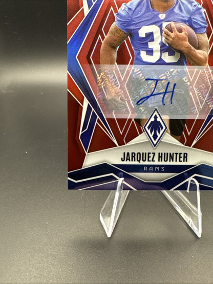 Jarquez Hunter 2025 Panini Phoenix Football RC Rookie Auto Red #232 48/99