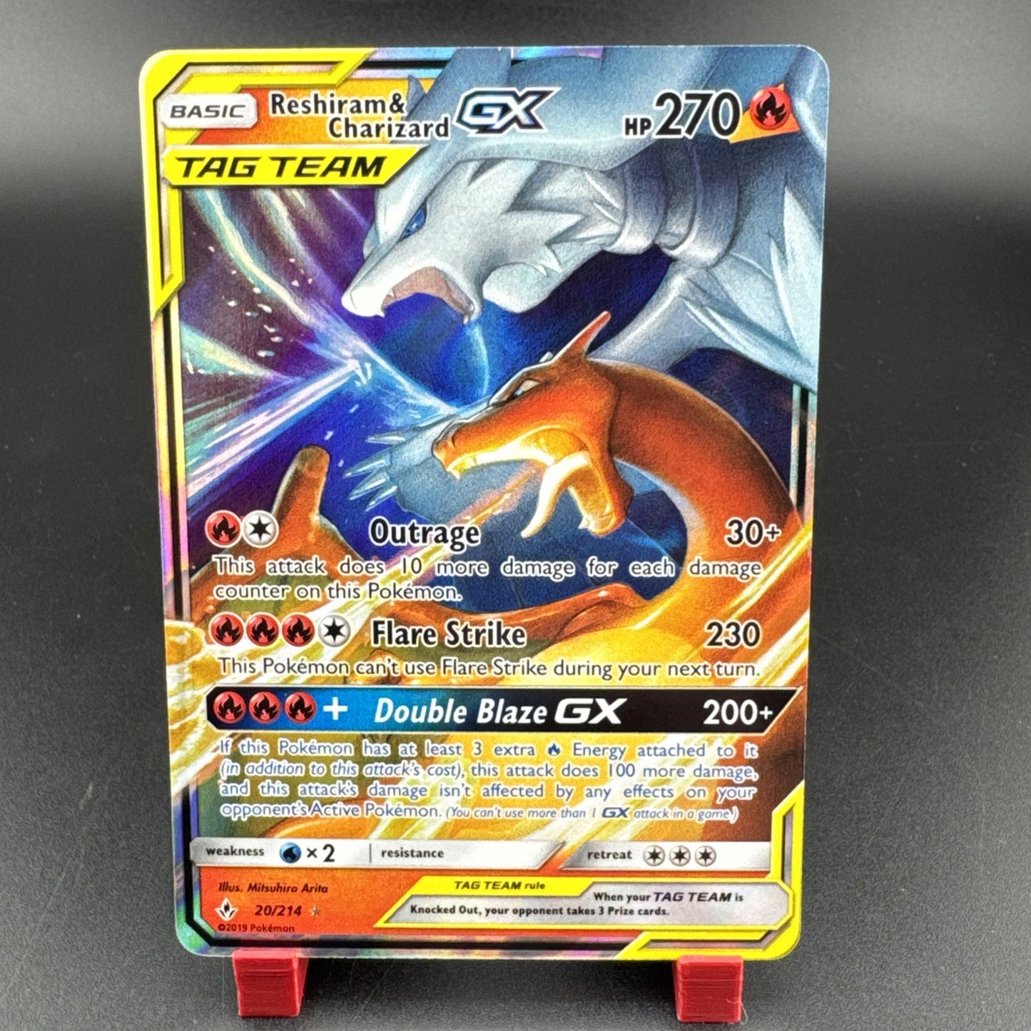 Pokemon 2019 Reshiram And Charizard GX 20/214